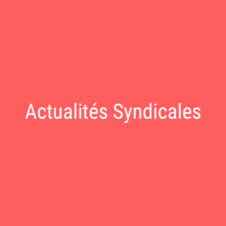 Actualités Syndicales